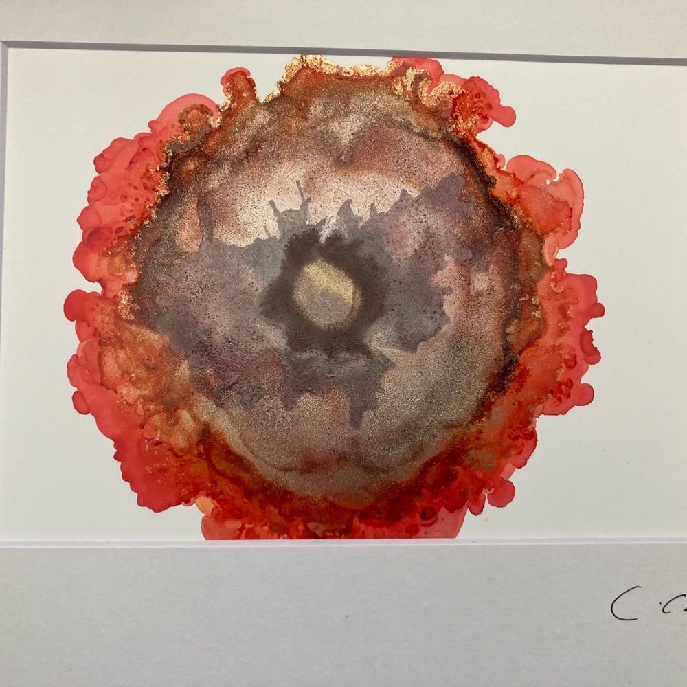 New Original Signed Artwork Alcohol Ink on Paper - Picture 4 of 6